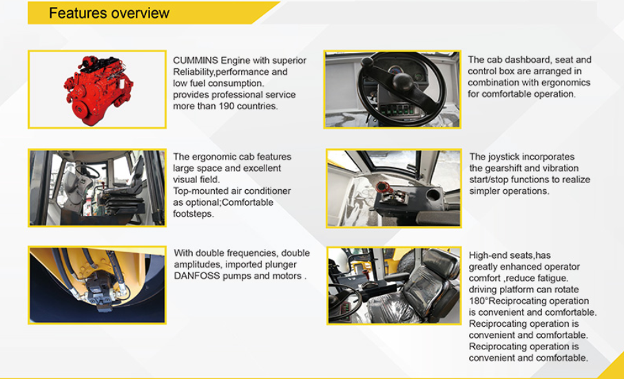 12 Tons Hydraulic Vibration and Drive Road Roller/Compactor with Air Conditioner