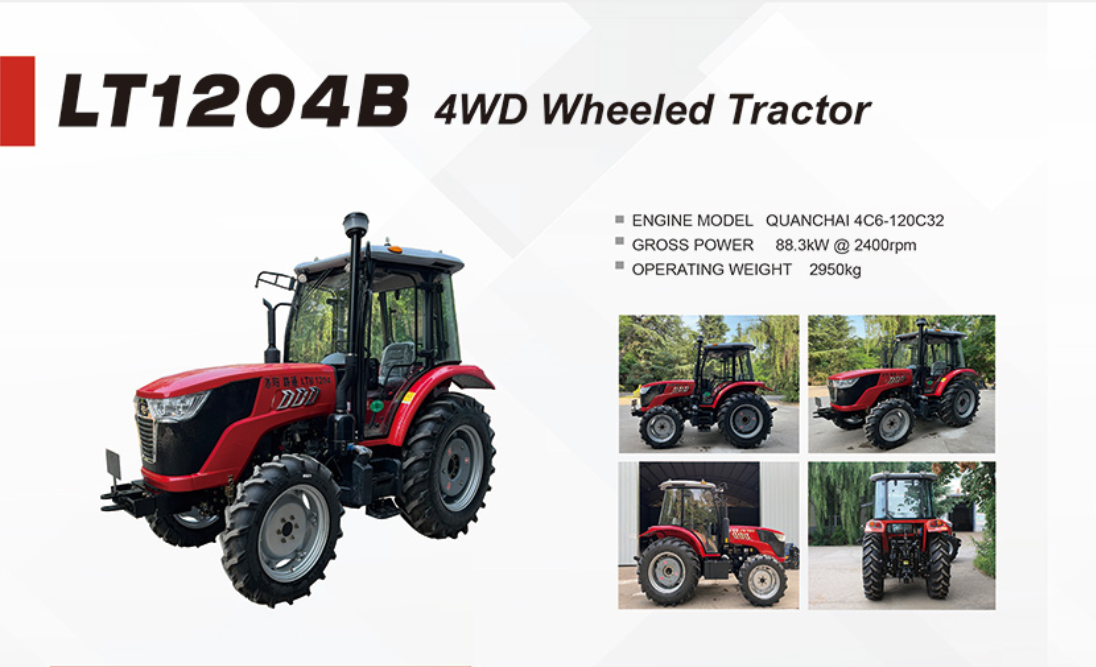 Chinese 4 Wheeled 120HP Wheeled Tractor as Agricultural Machine for Sale