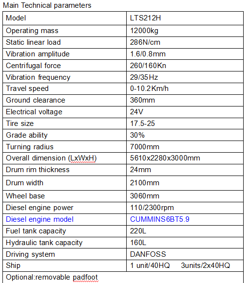 Chinese 12ton Hydraulic Single Drum Vibratory Road Rollers Lts212h with Diesel Engine for City Machinery