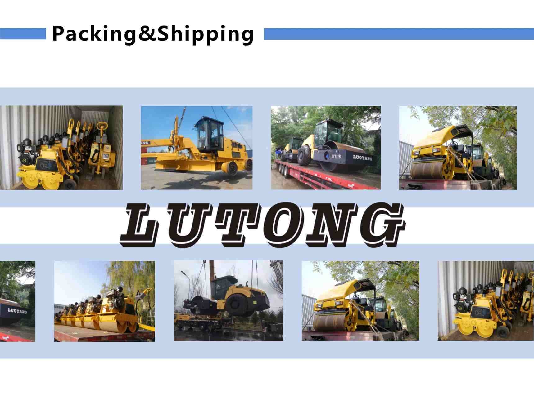 Lutong 8t Heavy Duty Road Construction Machine Vibratory Roller