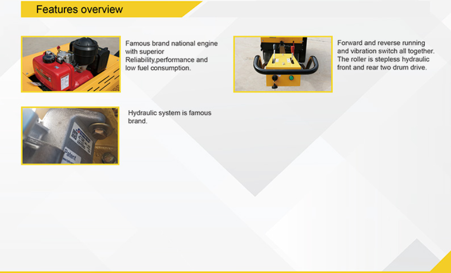 Mini Manual Pushed Hydraulic Vibration Double Drum Roadroller/Compactor for Rolling Road