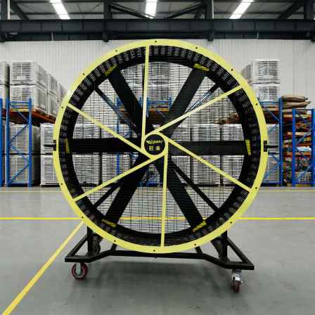 JULAI 2 meter electric fan, floor mounted, 6.5 foot mobile, continuously variable speed large fan manufacturer