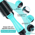 Hair Dryer and Styling Blow Dryer Professional Salon Hot Air Brush and 3-in-1 Straightening&Curving Brush