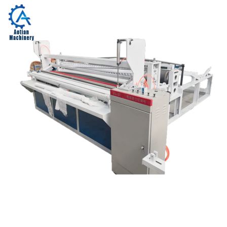 Semi auto good quality rewinding and punching toilet paper machine for paper making