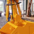 Excavator shell bucket hydraulic double door coal grab with long service life