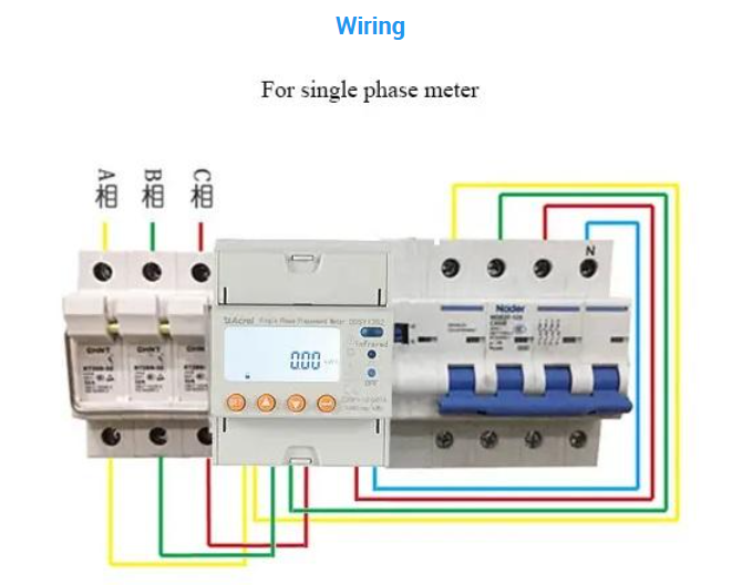 Acrel ADL100-EYNK 60A prepaid energy meter din rail installation power meter including relay remote control kwh meter