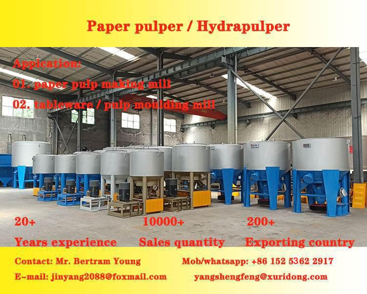 paper pulp pulper Molded tableware tray hydrapulper  machine