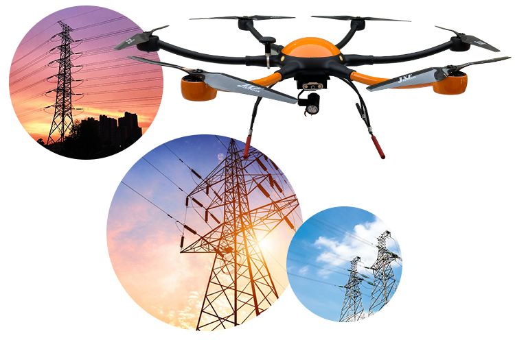 Power line inspection robot uav drone for tower and high voltage line inspection