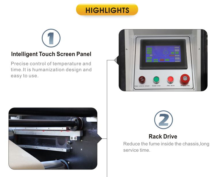 Automatic Intelligent Touch Screen Panel Calendar Roller Heat Transfer Machine Supplier