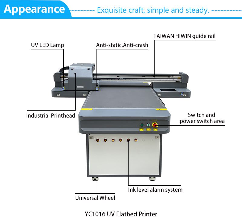 YC 1016 leather digital photo printing machine price for plastic bag