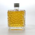 Classical rectangle transparency super flint tequila vodka wiskey liquor 700ml / 1 liter glass bottles with cap cover