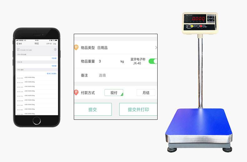 RS232 signal electronic scale Android IOS system electronic scale 150kg 300kg TCS electronic scale digital platform scale