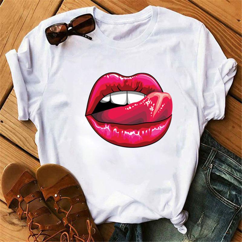 Women T Women Graphic 3D Nail Paint Fashion Cute Printed Top Tshirt Female Tee Shirt Ladies Clothes T-shirt