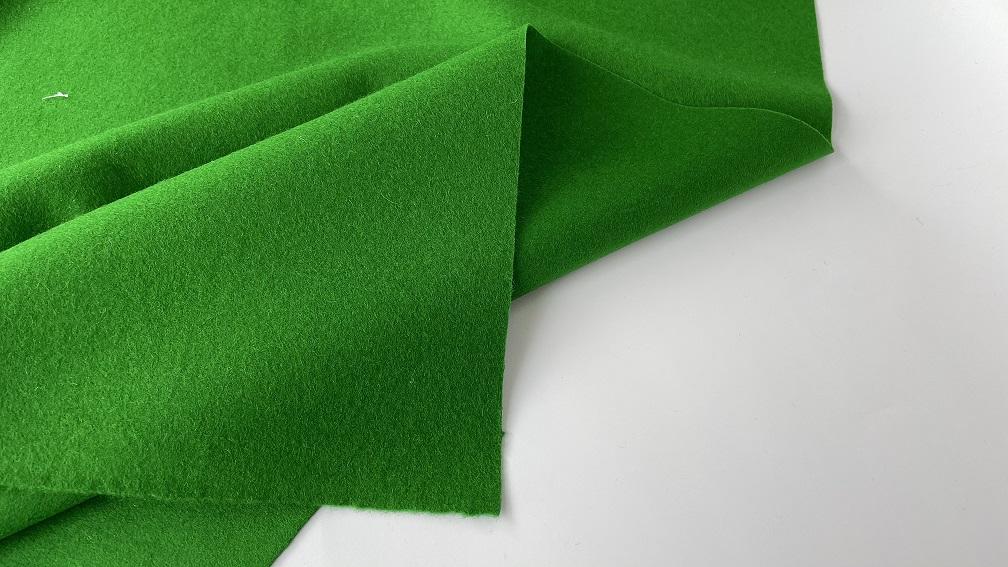 Factory promotion green color  100% wool snooker billiard tweed plain fabric for billiard table