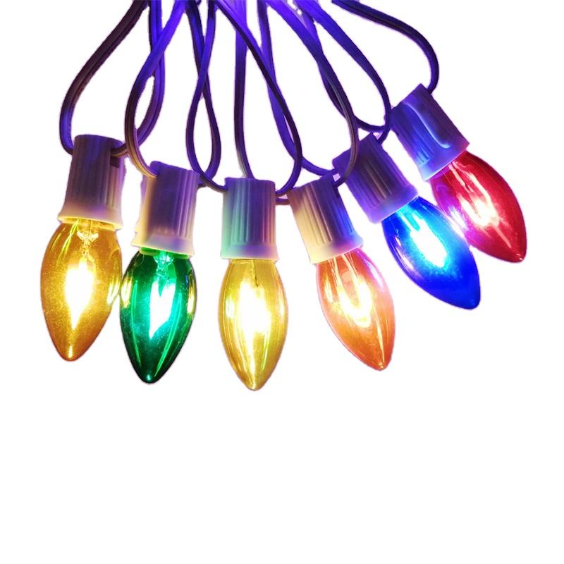 C7 C9 christmas light clear colored led bulb Clear Glass Led Edison Bulbs High Brightness colorful Edison Bulb Lights