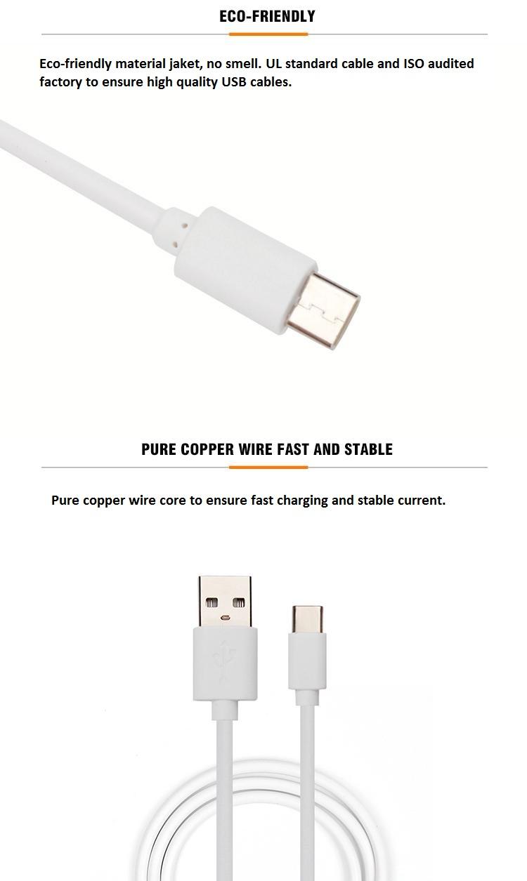 USB to type c 1A 3A fast Charger/Charging cable male c-type data usb cable for mobile phone