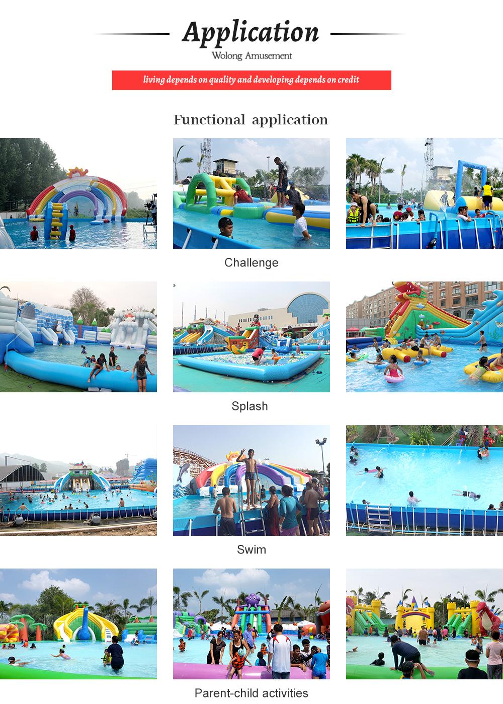 Crazy fun summer playing inflated water toys inflatable large water park