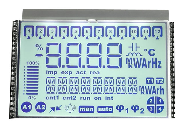 Sunman Custom made TN STN FSTN VA HTN monochrome lcd segment lcd display panel for energy meter/electricity meter