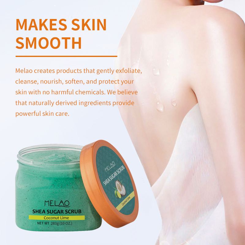 Natural Fruit Shea Sugar Scrub Exfoliating Whitening Moisturizing Skin Care Face Body Shea Scrub