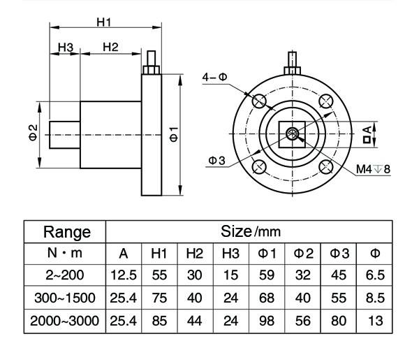 TJN-5 500NM Force Torque Sensor For Torque Force Measurement