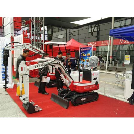 Micro Digger  full automatic hydraulic excavator mini bulldozer crawler type rotary drilling rig Ditcher road breaking hammer