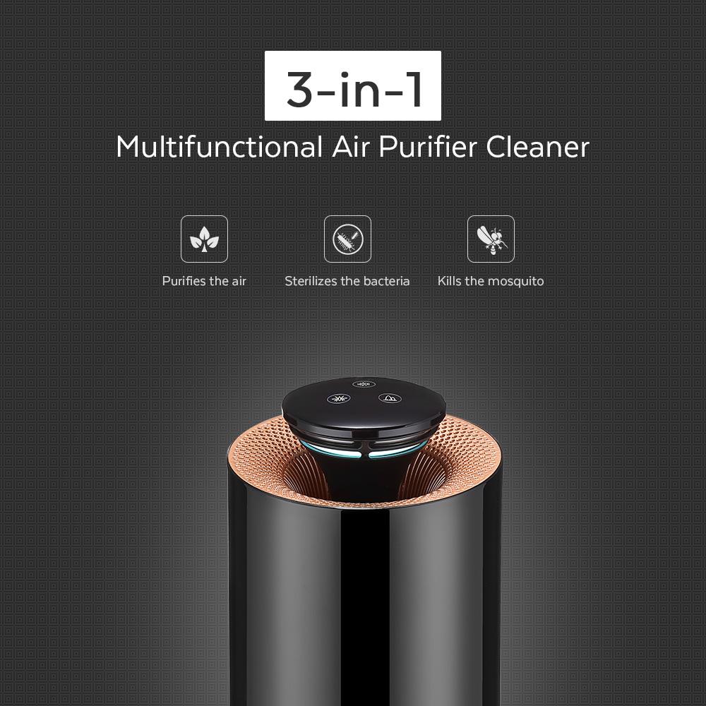 Mini smart home portable ozone generator air purifier with hepa filter UV light