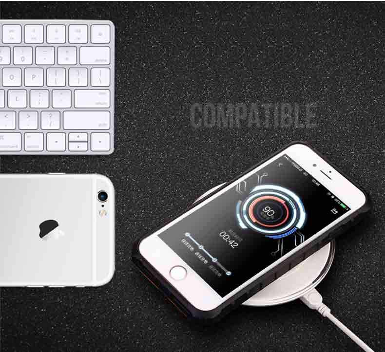 3100mah Qi External Back Clip Battery Charger Case Cover Power Bank For Apple iPhone 6/7