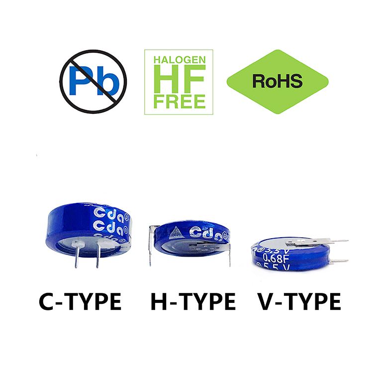 CEN 5R5 155 5.5V 1.5F(V,H,C) High Power 5.5 VDC Computer Notebook Capacitor Activated Carbon Super Capacitor