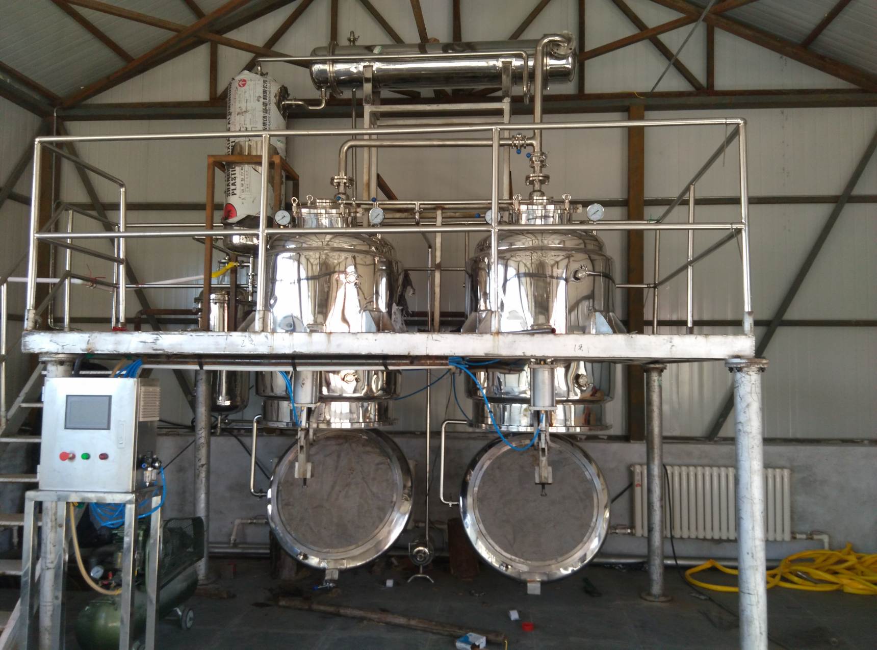 50L Vacuum Hemp Solvent cbd oil ethanol extraction and concentration equipment Tea extraction and concentration machinery