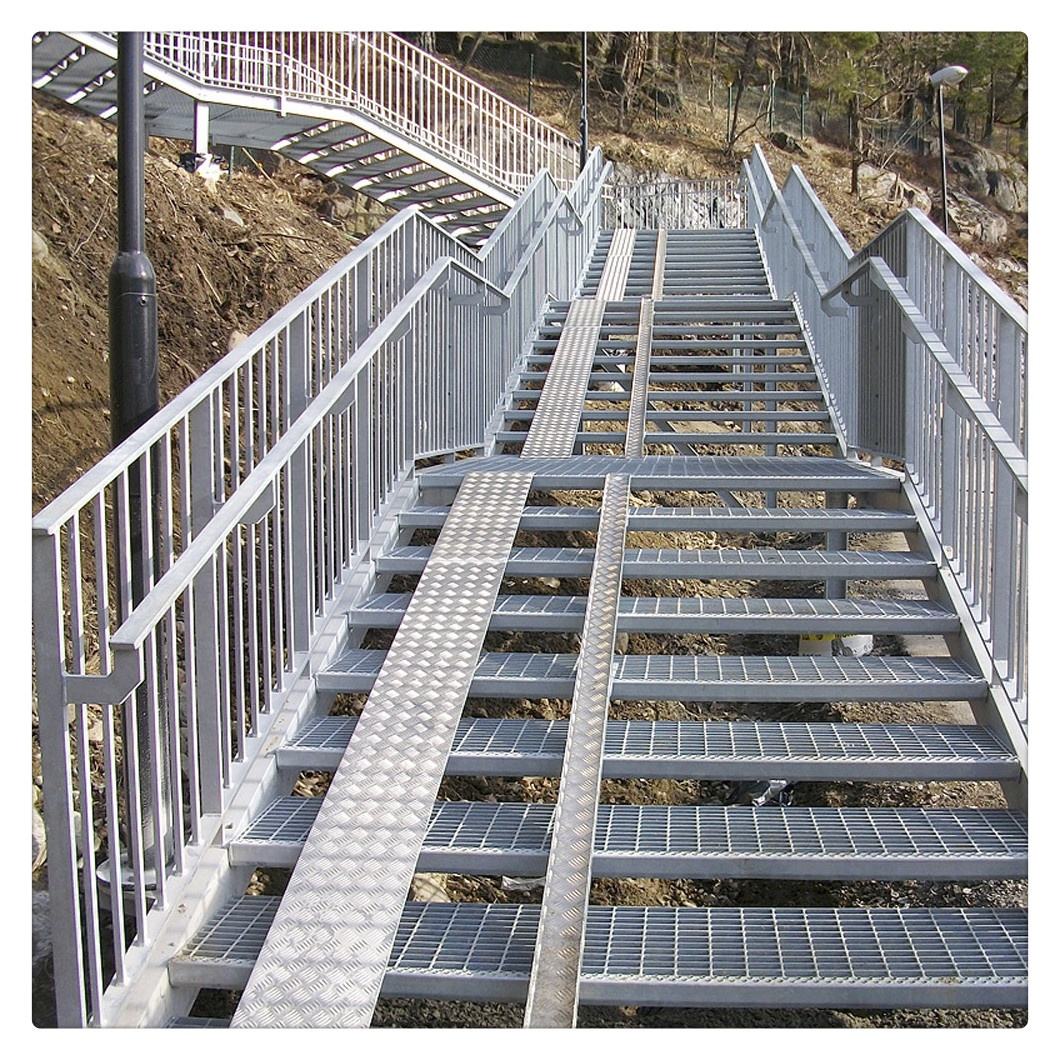 Steel Grating Anti-slip Serrated Drainage Covers Steel Gratings For Stair Trend And Metal Building Construction Materials