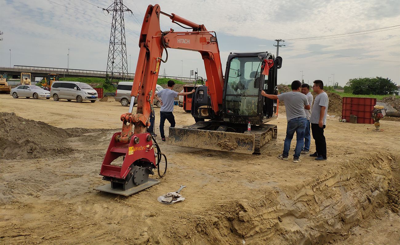 excavator attachment earthmoving machine excavator plate compactor hydraulic vibrate vibratory compactor vibro soil compactor