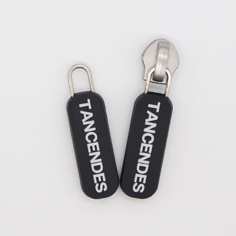Cute zipper slider star zipper pull rubber silicone puller customize logo zipper puller