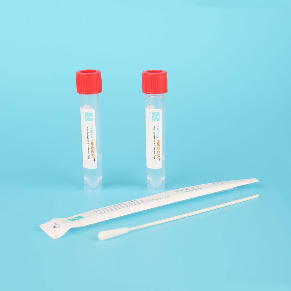 10ml vacuum blood collection test tube vtm kits transport Media virus sampling tube with nasal swab kit