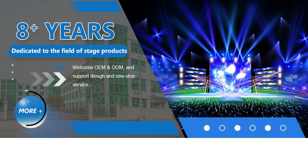 Aluminum Mobile Portable Stage Platform with 6 Pillar Box Truss Aluminum Stage Structure for Outdoor Concert