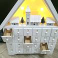 Wooden Christmas Decoration Advent Calendar with Drawer