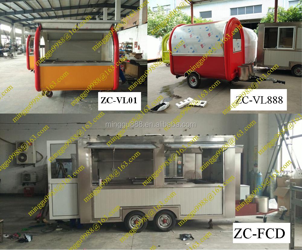 Economical and practical mobile food carts for coffee for donuts for sale/mobile ice cream parlor/mobile kitchen truck