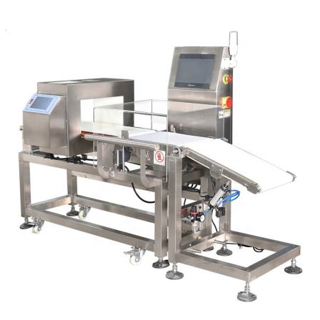Professional automatic conveyor belt online check weigher with metal detector