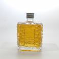 Classical rectangle transparency super flint tequila vodka wiskey liquor 700ml / 1 liter glass bottles with cap cover