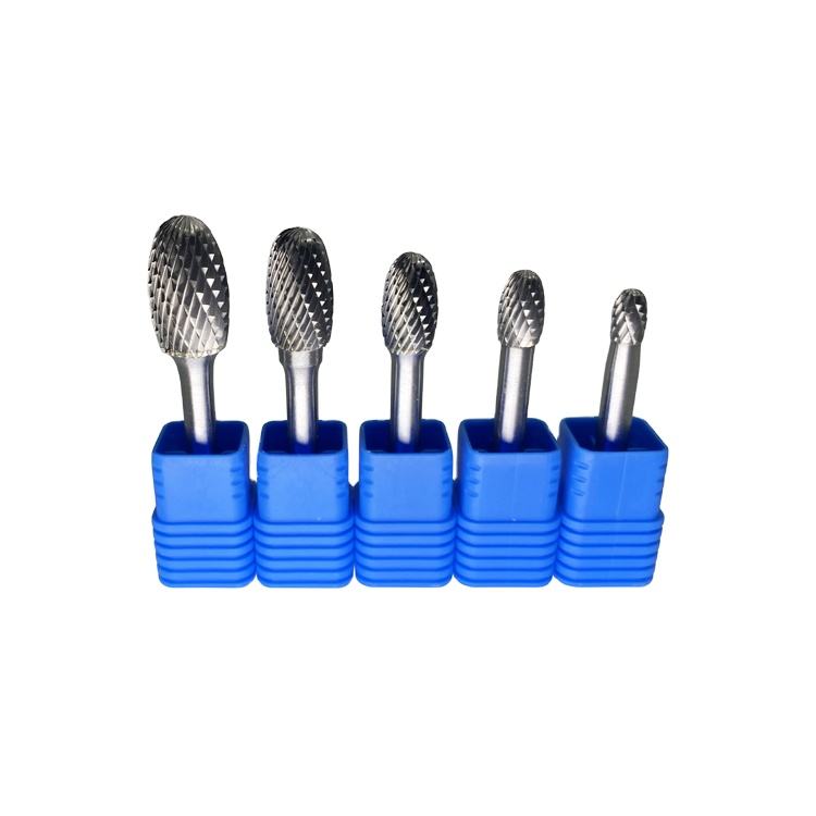 Rotari Tool 6mm Double Cut Tree Shape With Radius End Grinding Die Grinder Bits Tungsten Rotary File Carbide Burr