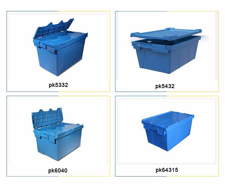 Warehouse use Stackable Plastic crate/bin with Lids