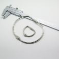 YIWANG 4.0 Inch Silver Metal Screw Lock D Ring for Bag