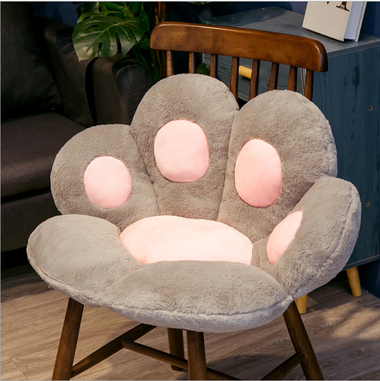 Colorful cute popular oversized kids big large floor cat paw cushion with back for sofa
