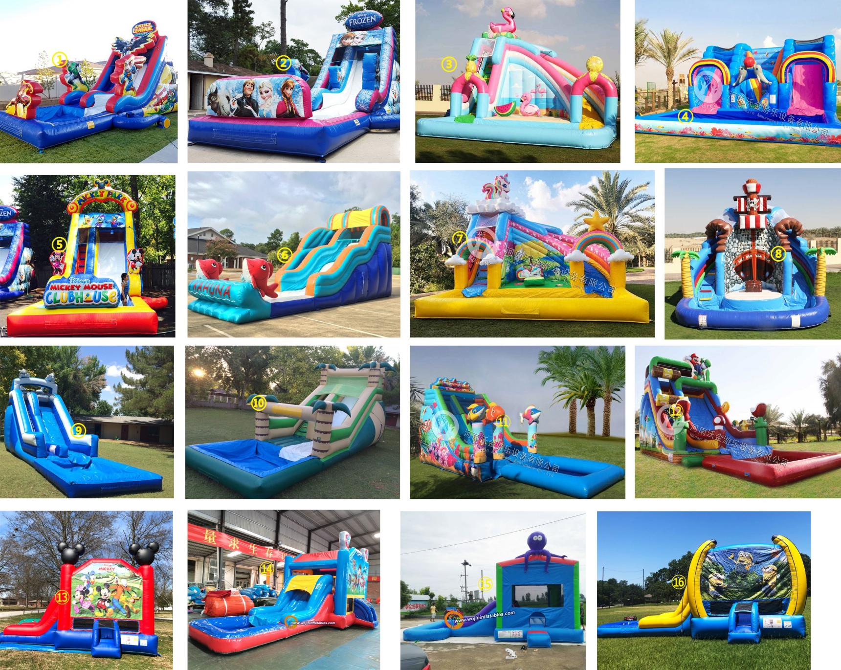 China factory price inflatable legoland combo ground park  frenzy bouncer house jumping castle with slide obstacle game for kids