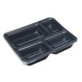 Microwavable take away food pp 4 compartment plastic containers for food packing tray lunch box