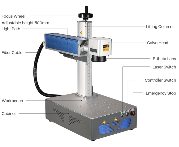 small metal fiber laser machine  for plastic metal laser engraving machine  metal 20w laser engraving machine price