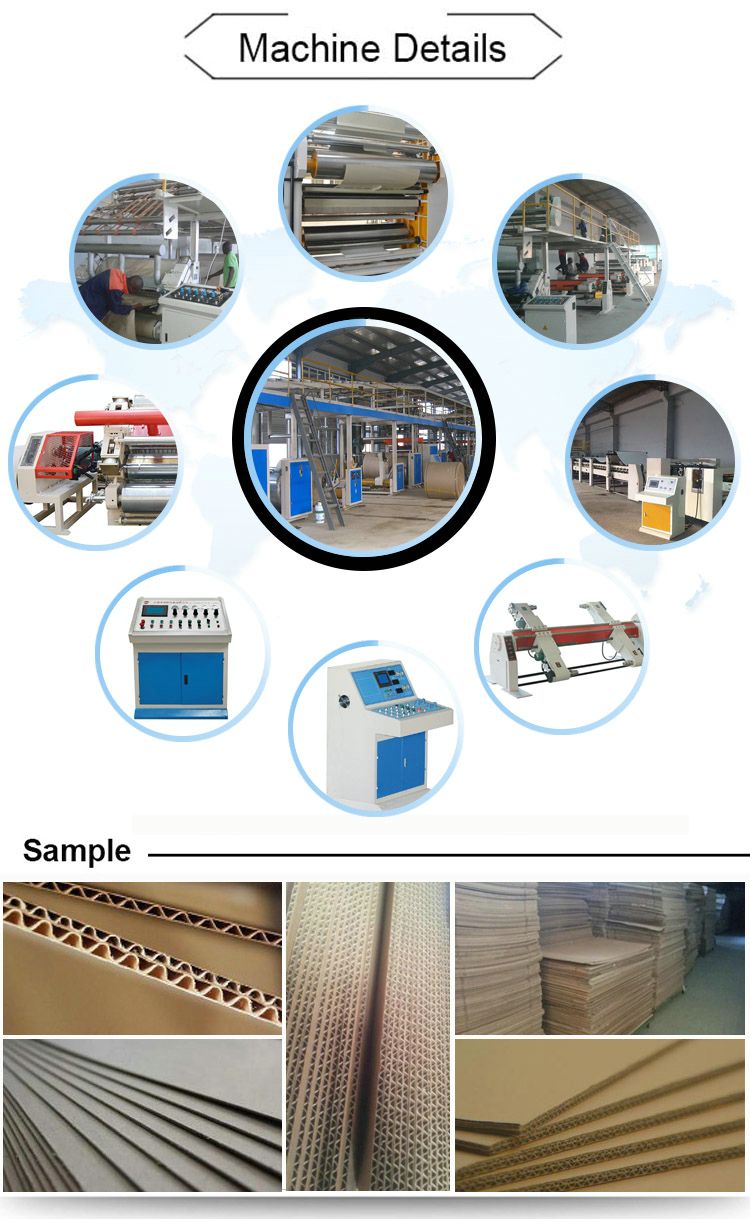 Complete 3 Ply Corrugated Cardboard Carton Box Machine Production Line