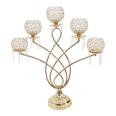 5 Arms Candelabras Crystal Candle Holders Silver Wedding Or Home Table Decorative Candlestick Holders