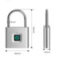 Outdoor Waterproof  Metal  Luggage Locker Keyless Electronic Fingerprint Smart Padlock