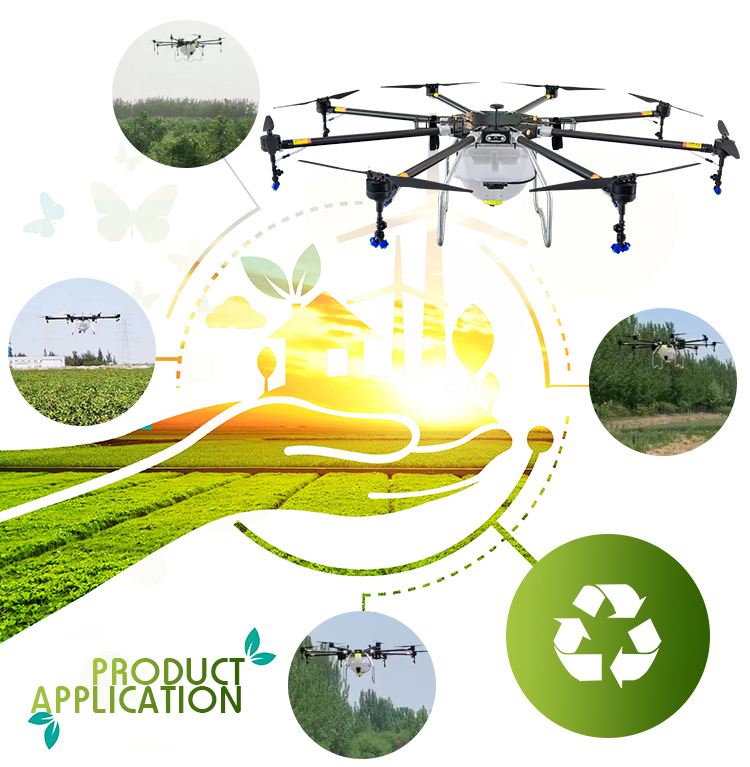 Wind-resistant anti-drift nozzle agricultural drone sprayer with gps