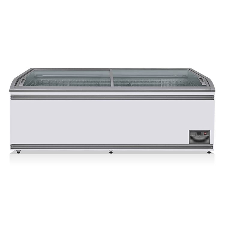DUSUNG Commercial refrigeration glass supermarket island freezer with glass